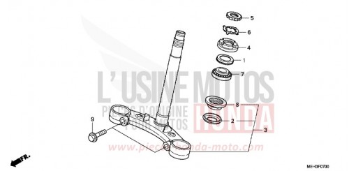 STEERING STEM NSA700A8 de 2008